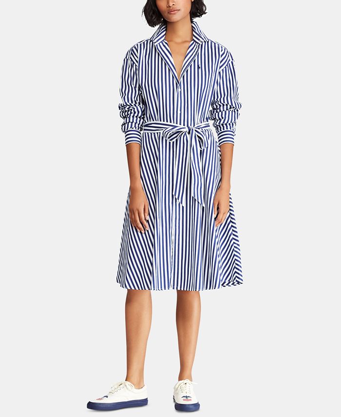 Polo Ralph Lauren Broadcloth Cotton Shirtdress & Reviews - Dresses - Women  - Macy's