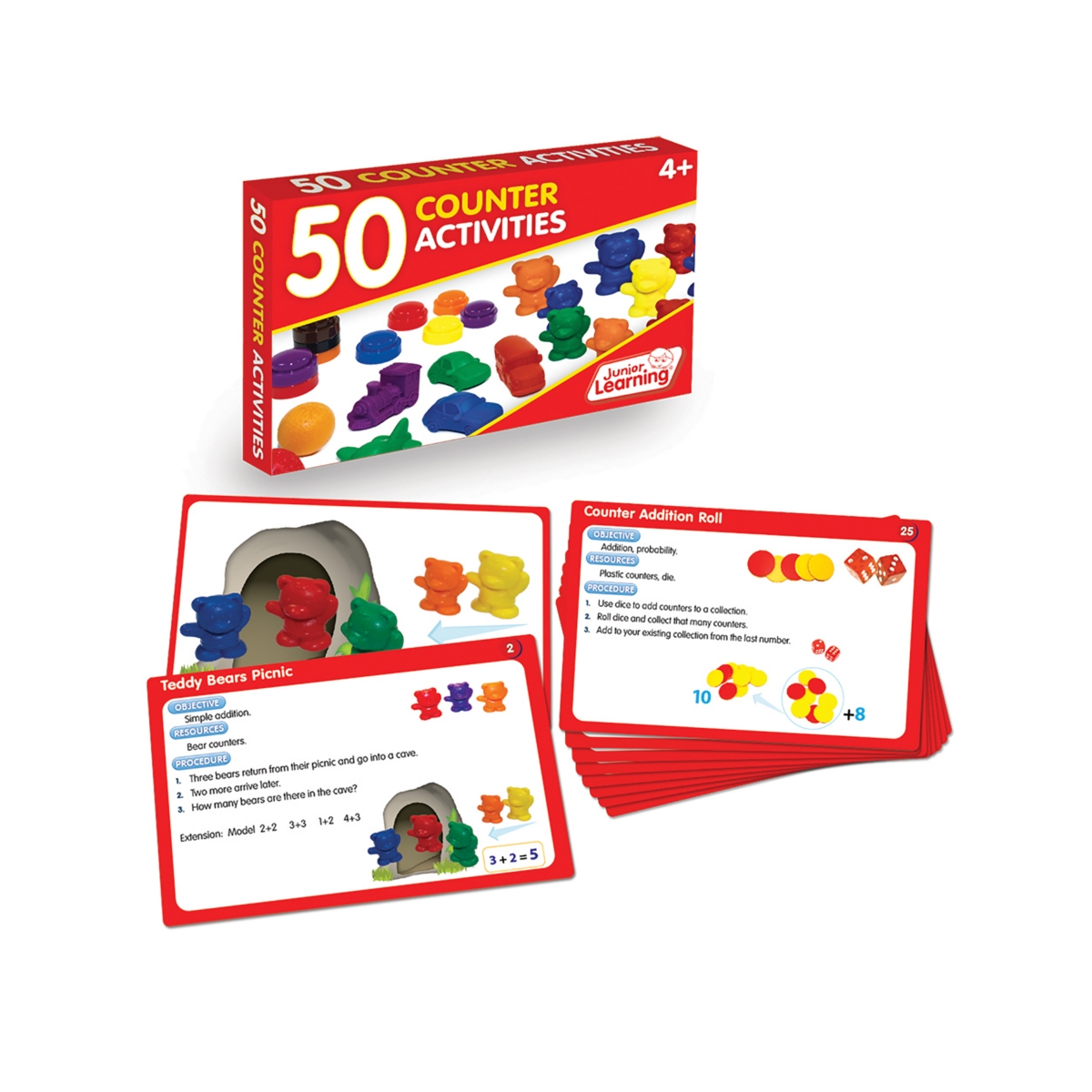 Junior Learning Kids' 50 Counter Activities Learning Set In Multi