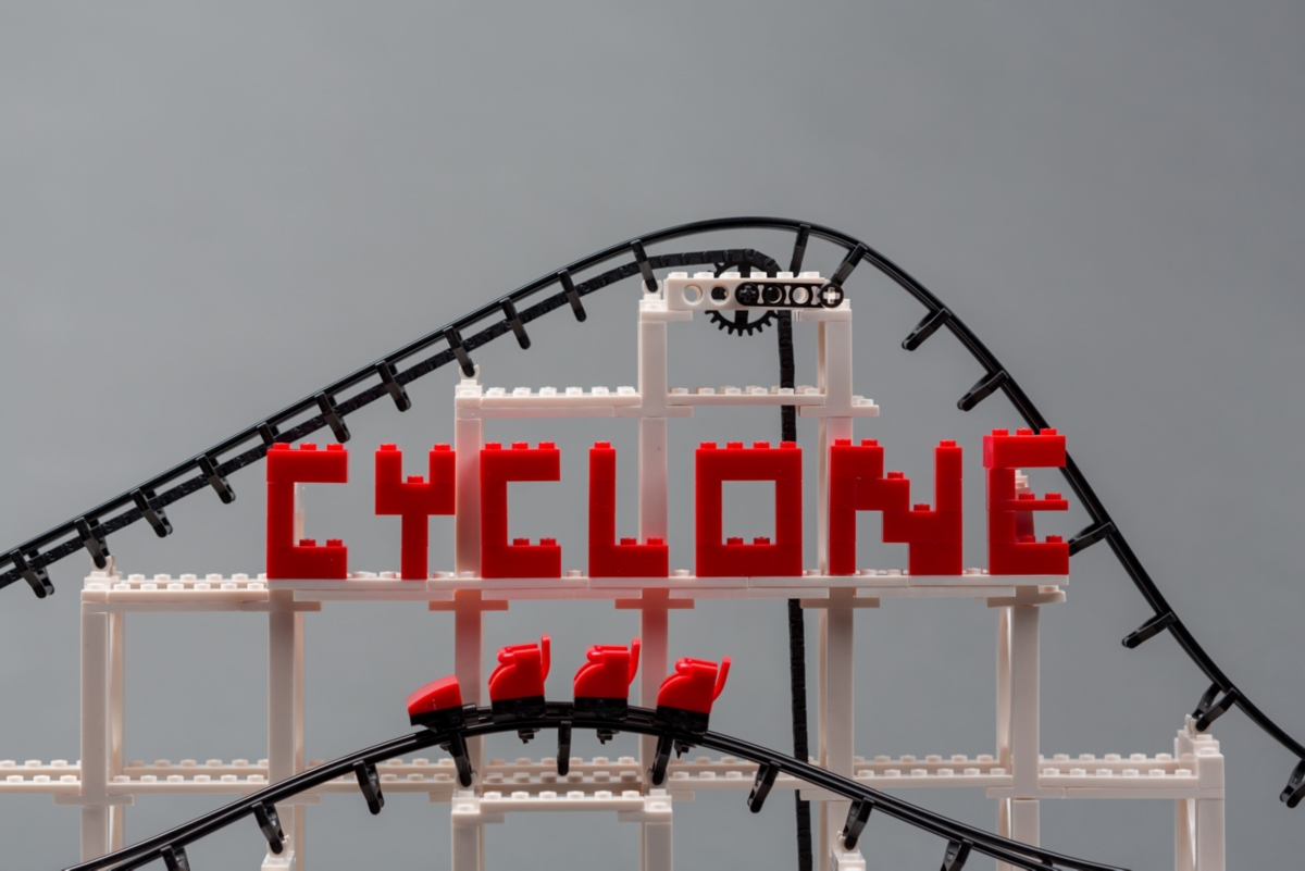 Shop Coaster Dynamix Cdx Blocks Brick Construction Cyclone Roller Coaster Building Set In Multi