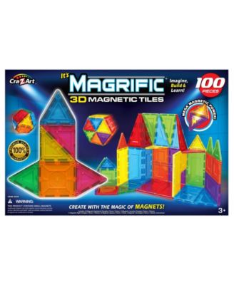 Cra Z Art Magrific 3D Magnetic Tiles Magnetic Toy Set 100 Piece