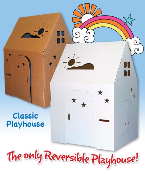 Детская игрушка Easy Playhouse Reversible Cardboard Playhouse, Ages 2+, цвет: Разноцветный