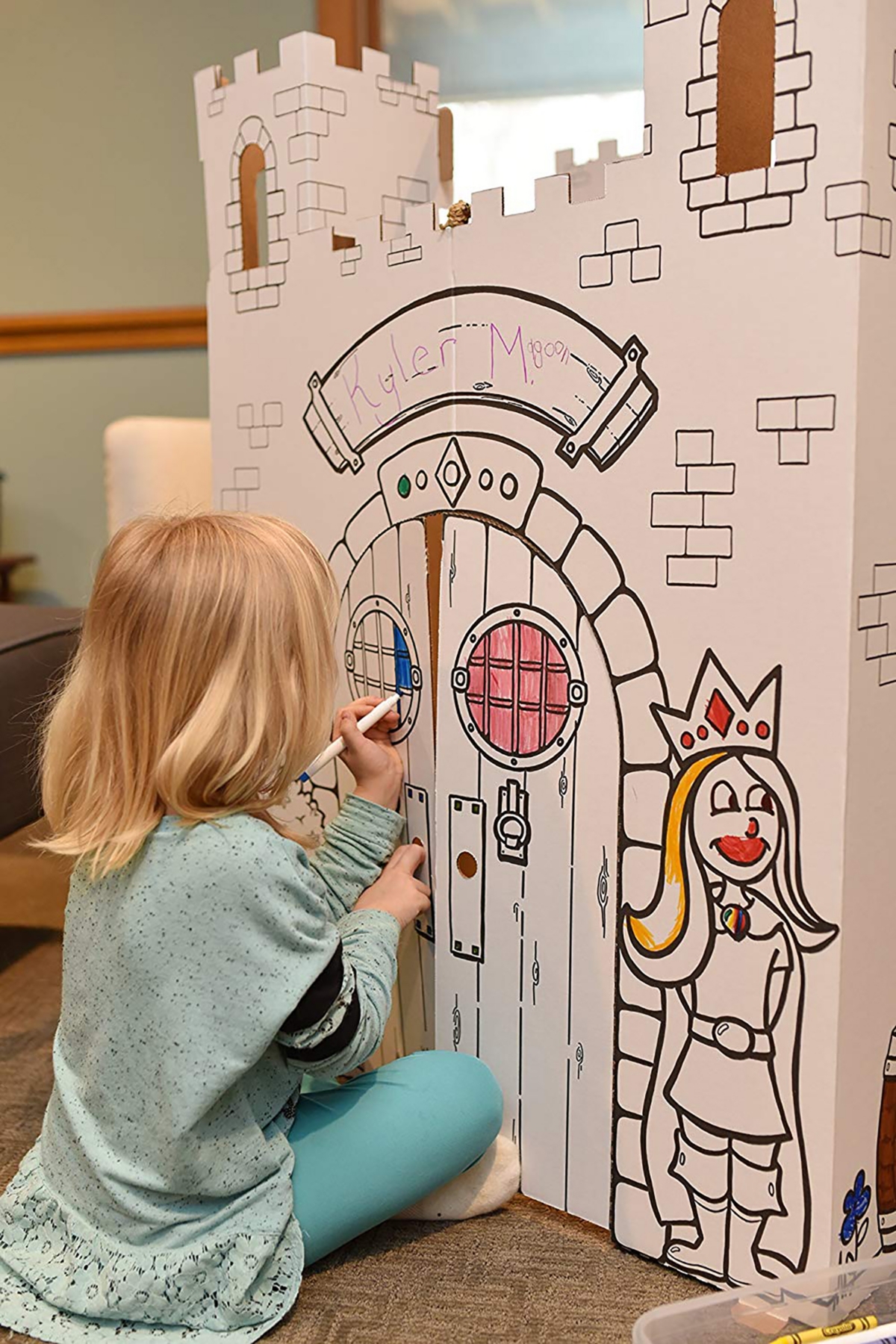 EASY PLAYHOUSE FAIRY TALE CASTLE CARDBOARD PLAYHOUSE 