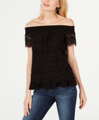 macy's inc off the shoulder tops