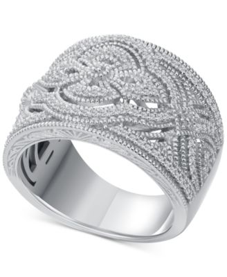 sterling silver wide band rings
