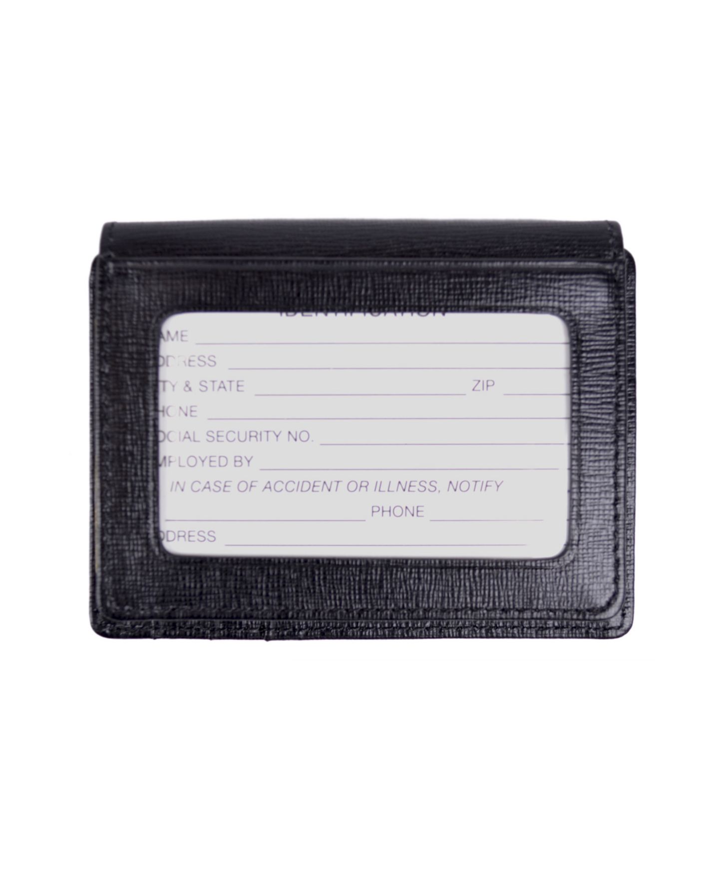 Мужской кошелёк ROYCE New York Saffiano Money Clip Wallet, цвет: Чёрный — фото 4