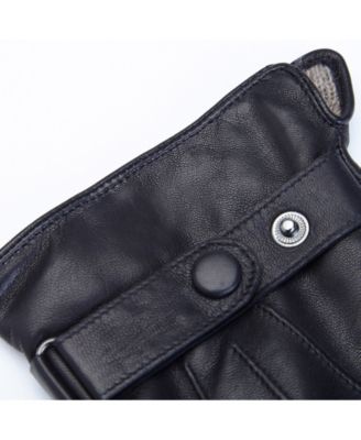 Lambskin Men's Touchscreen Cashmere Gloves