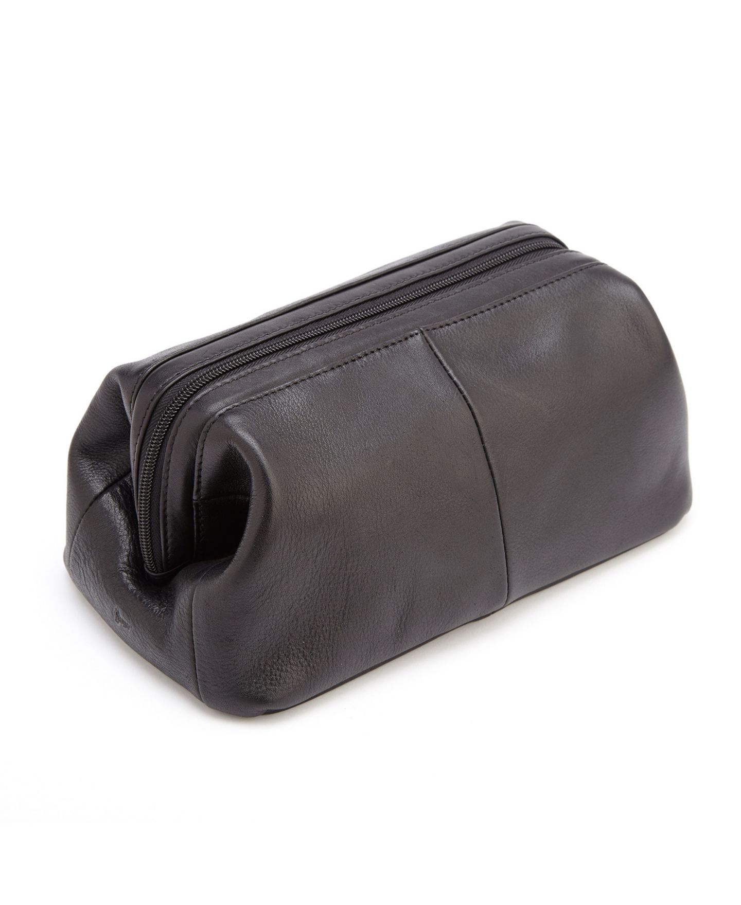 Несессер ROYCE New York Colombian Leather Toiletry Bag, цвет: Чёрный — фото 4