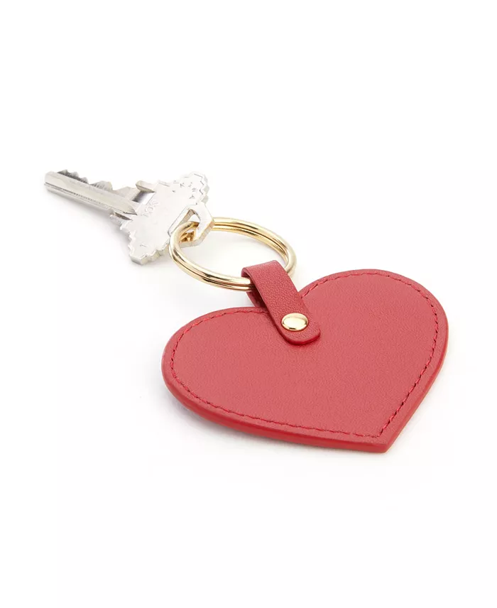 Heart Shaped Leather Key Fob - thumbnail 2