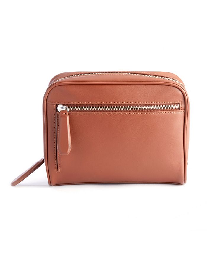 Royce Leather Royce New York Toiletry Bag with Front Zipper Compartment