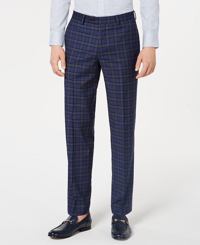 Bar III Men's SlimFit Plaid Pants Macy's