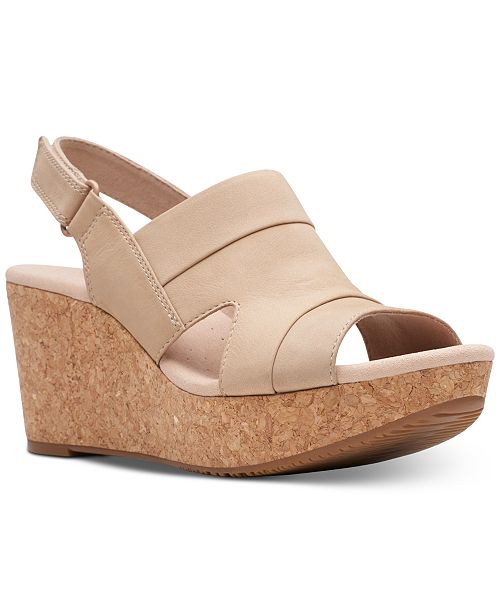 Clarks Collection Women's Annadel Ivory Wedge Sandals & Reviews ...