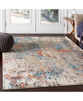 Pune PUN-2302 Teal 2'7" x 10'3" Runner Area Rug