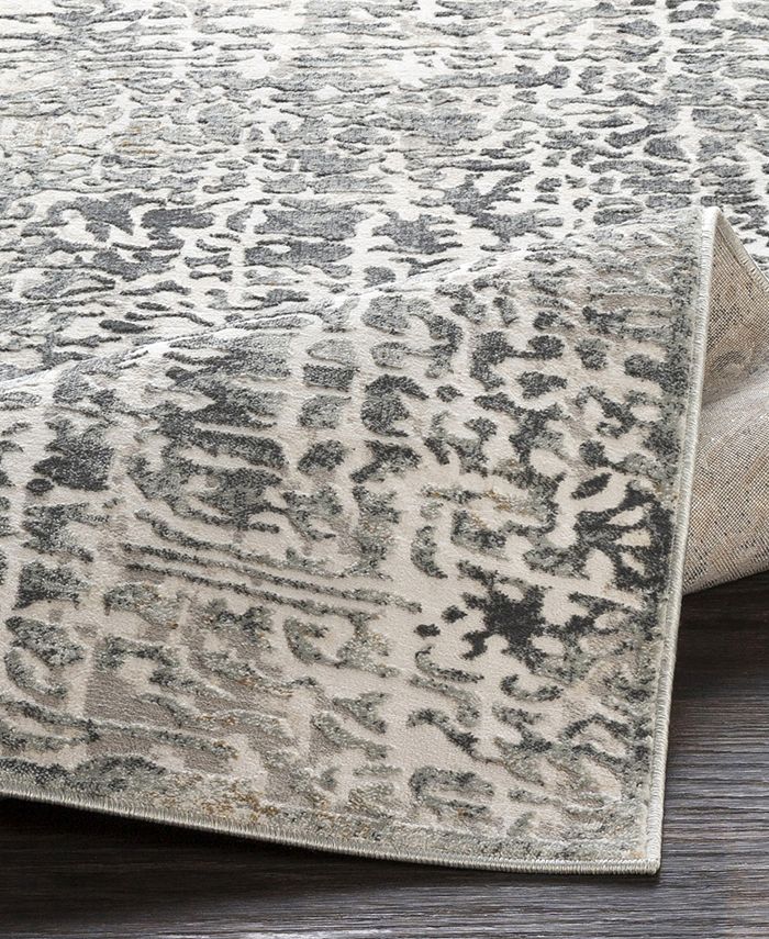 Surya Quatro QUA2309 Silver Gray 2' x 3' Area Rug Macy's