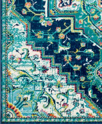 Abbie & Allie Rugs - Paramount PAR-1107 Teal 18" Square Swatch