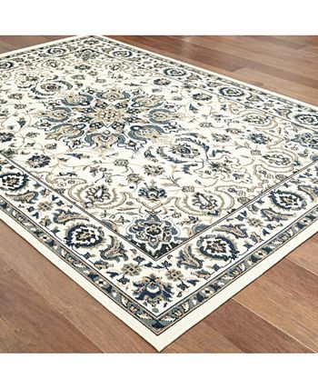 Oriental Weavers - Marina 1248W Ivory/Navy 6'7" x 9'6" Indoor/Outdoor Area Rug