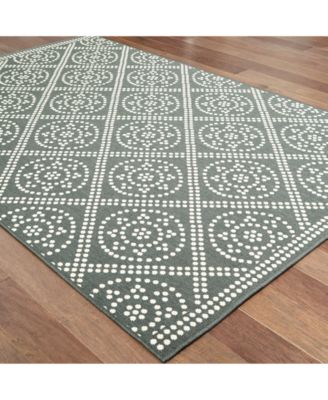 Marina 3969L Gray/Ivory 2'5" x 4'5" Indoor/Outdoor Area Rug