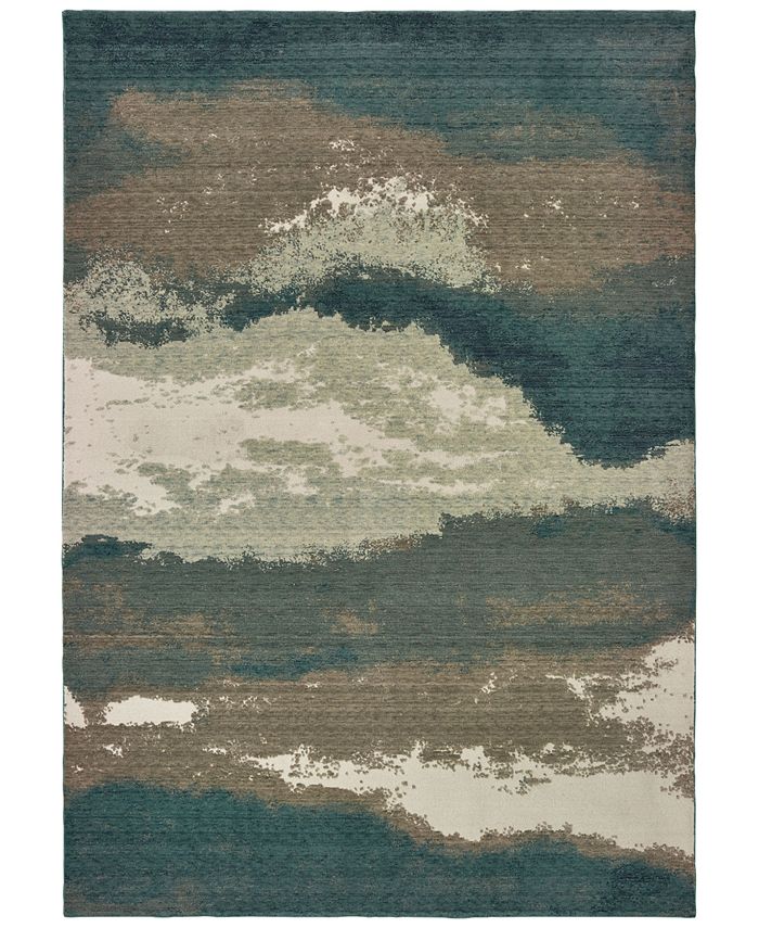 Oriental Weavers - Montage 1801B Blue/Ivory 7'10" x 10'10" Area Rug