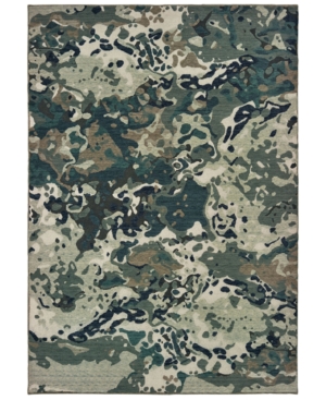 Oriental Weavers Montage 090LE Blue/Gray 5'3in x 7'6in Area Rug