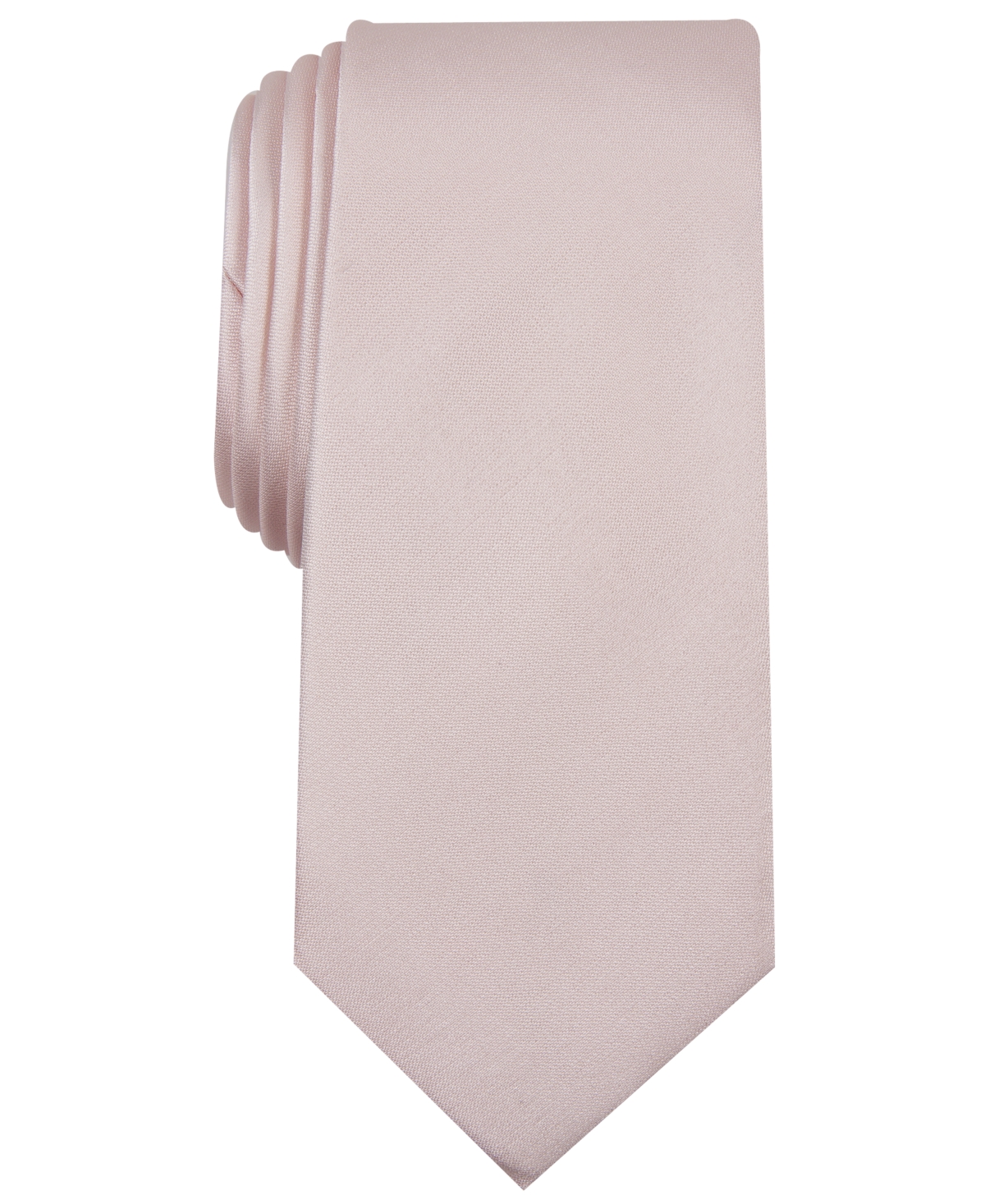 Men's Solid Texture Slim Tie, Created for Macy's - White