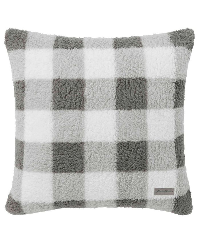 Eddie Bauer Snowfield Buffalo Check Sherpa Pillow Macy's