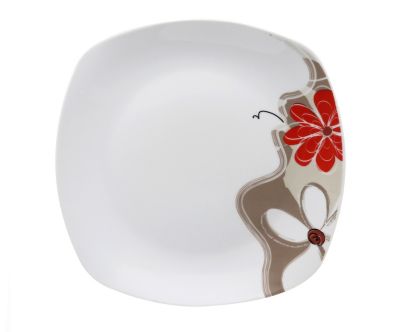 Porcelain 20 Piece Square Dinnerware Set Service for 4