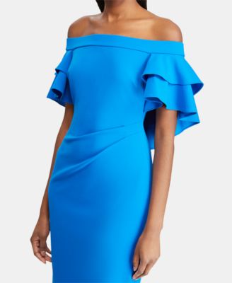 ralph lauren crepe overlay dress