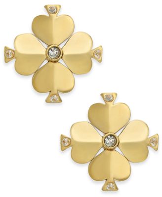 kate spade new york crystal flower stud earrings