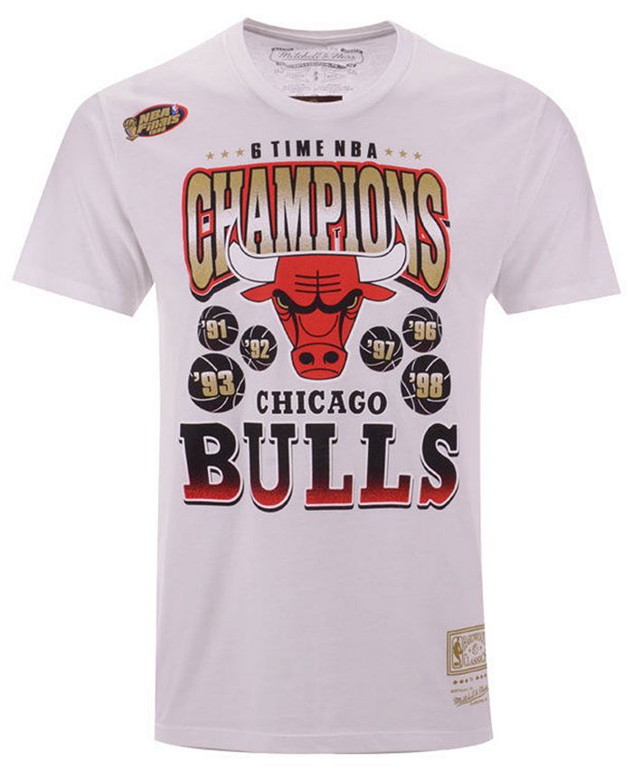 Mitchell & Ness Men's Chicago Bulls 6 Time Gold T-Shirt - Macy's
