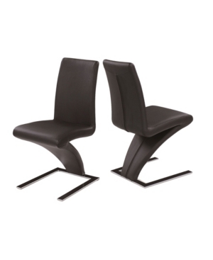 New Spec Z-Shape Leatherette Side Chair Set of 2 Pieces