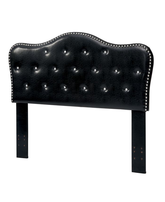 Furniture of America Cronin Full Queen Tufted Headboard in Black 