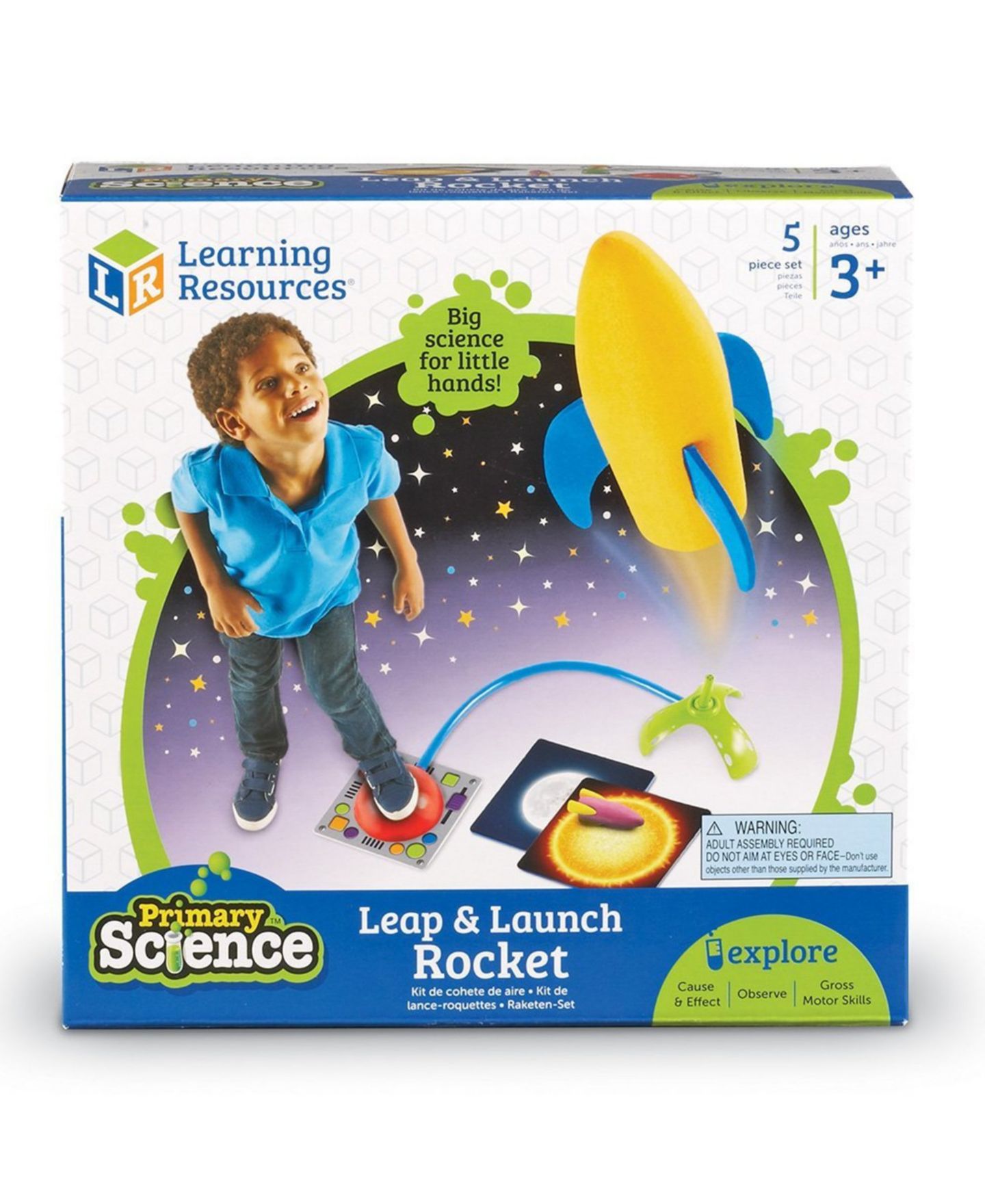 Детские игрушки Areyougame Primary Science Leap Launch Rocket Gross Motor 5-Piece Rocket Launcher, Ages 3+ — фото 7