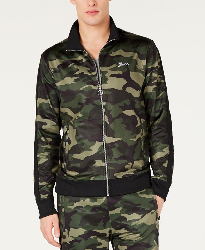 GUESS Men's Keith Camouflage Track Jacket & Reviews - Hoodies ...
