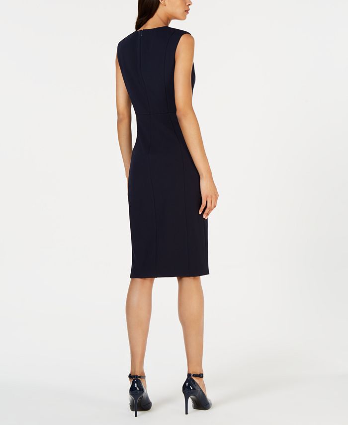 Calvin Klein Button-Front Sheath Dress - Macy's