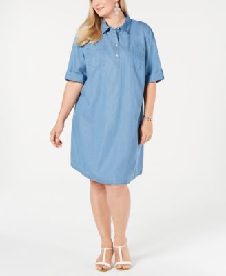 karen scott chambray shirtdress