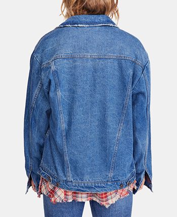 Free people ramona denim trucker jacket clearance