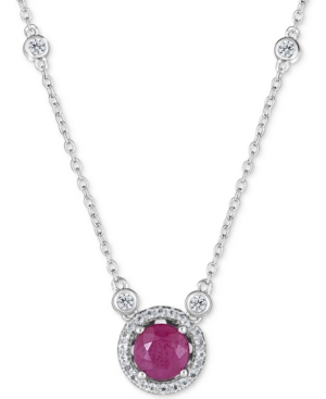 image of Sapphire (1 ct. t.w.) and White Topaz (1/2 ct. t.w.) 18