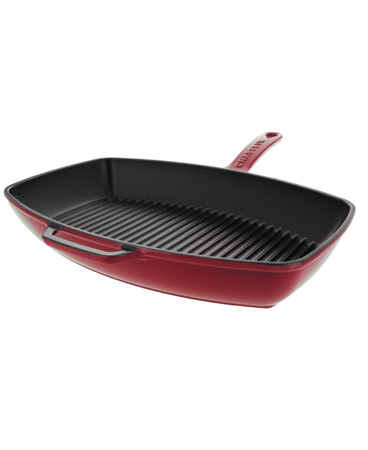 Chasseur French Rectangular Enameled Cast Iron 12" Grill Pan
