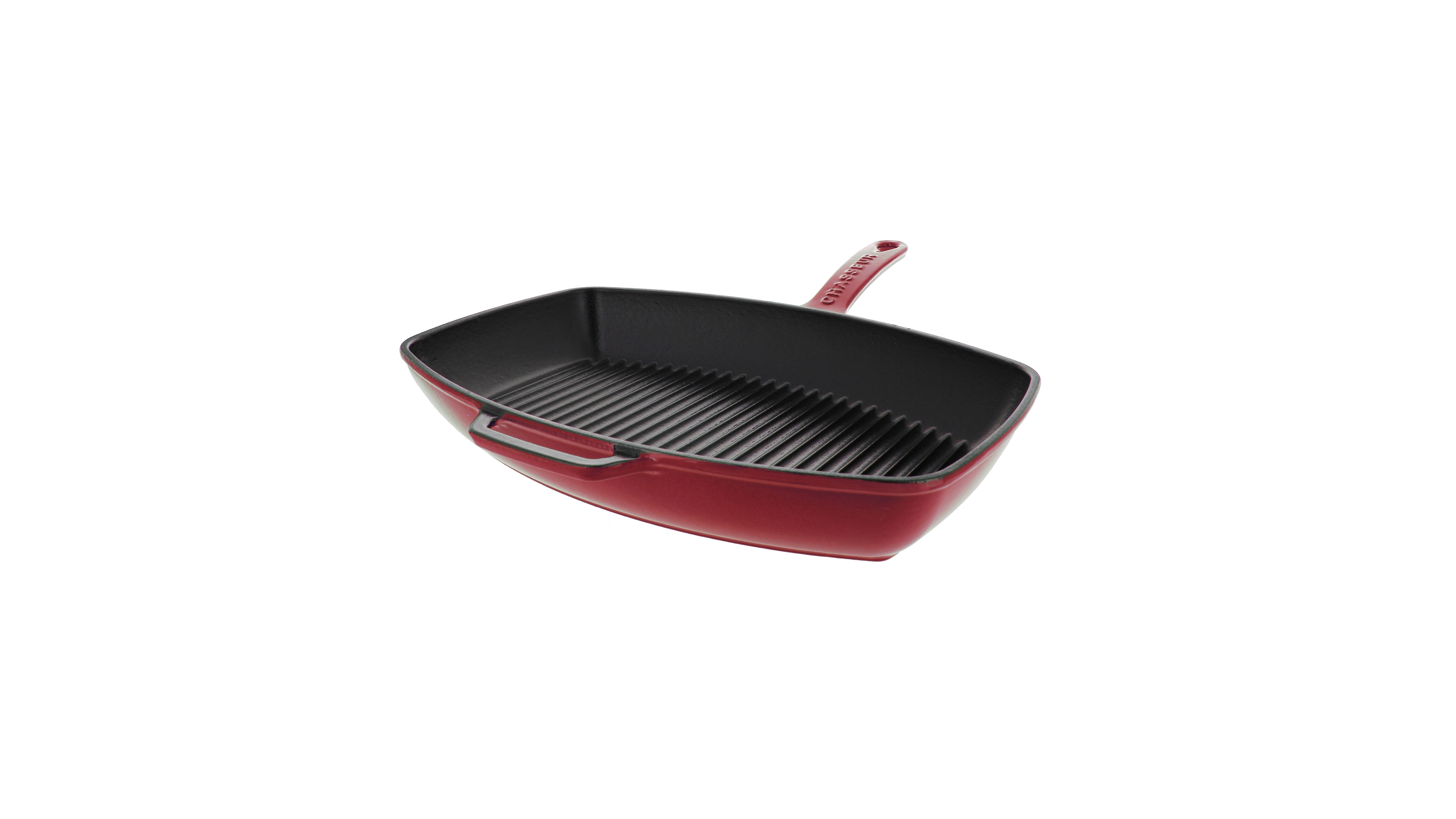 Chasseur French Rectangular Enameled Cast Iron 12" Grill Pan