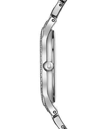 Bulova - Men's Phantom Crystal-Accent Stainless Steel Bracelet Watch 40mm
