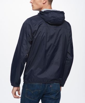 Men's Zip-Front Hooded Nylon Windbreaker