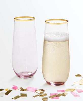 Martha Stewart Collection - Set of 2 Stemless Flutes