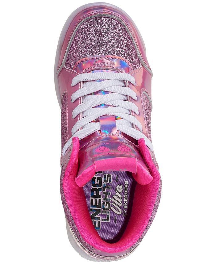 Skechers Little Girls' S Lights Energy Lights Ultra Glitzy Glow High