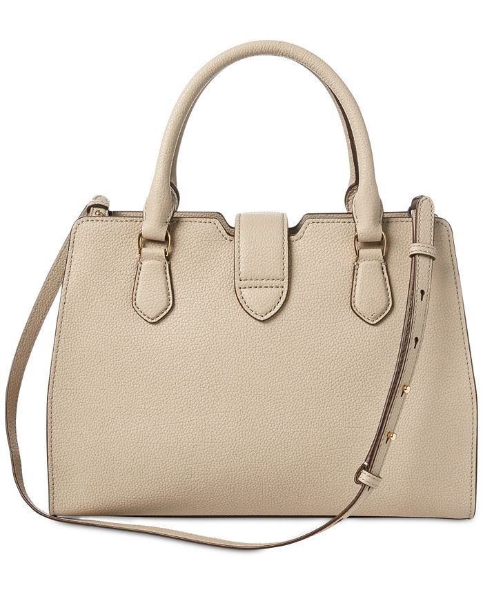 Ralph lauren pebbled leather medium satchel clearance