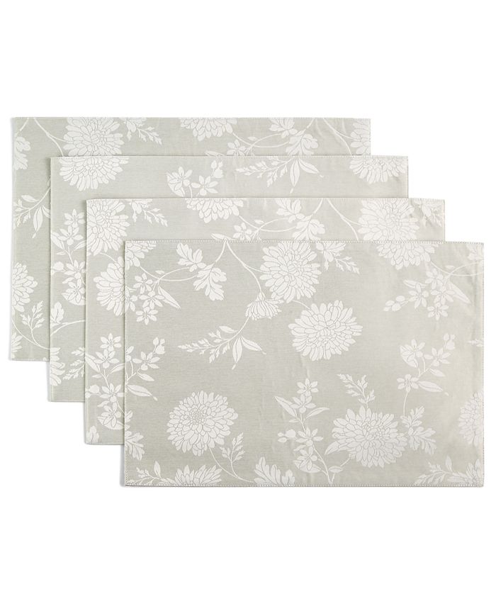 Homewear Spring Jubilee Taupe 13" x 19" Placemats, Set of 4 Macy's
