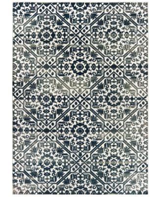Oriental Weavers - Bowen 5506E Navy/Ivory 5'3" x 7'6" Area Rug