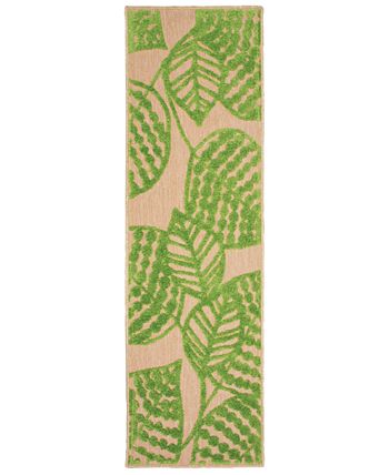 Oriental Weavers - Cayman 566F9 Sand/Green 7'10" x 10'10" Indoor/Outdoor Area Rug
