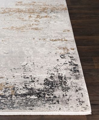 Solar SOR-2302 Medium Gray 2' x 3' Area Rug