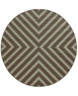 Oriental Weavers - Riviera 4589 7'10" Indoor/Outdoor Round Area Rug