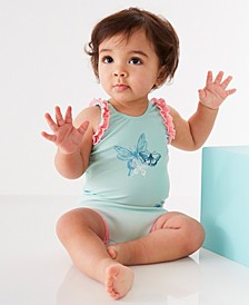 Baby Girl's Happy Nappy Swim Diaper Swimsuit