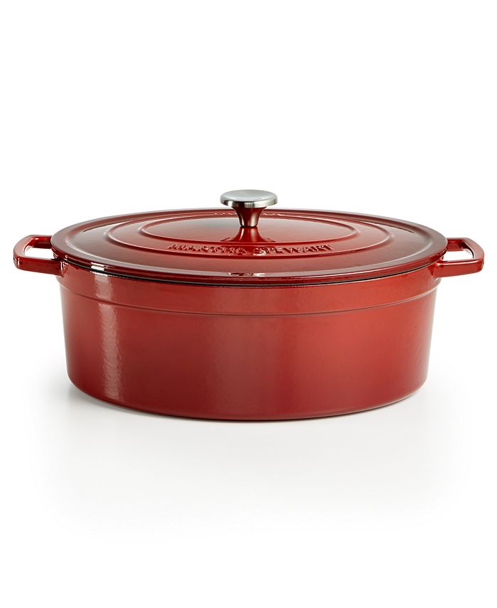 Martha Stewart Collection CLOSEOUT! Enameled Cast Iron Oval 8-Qt